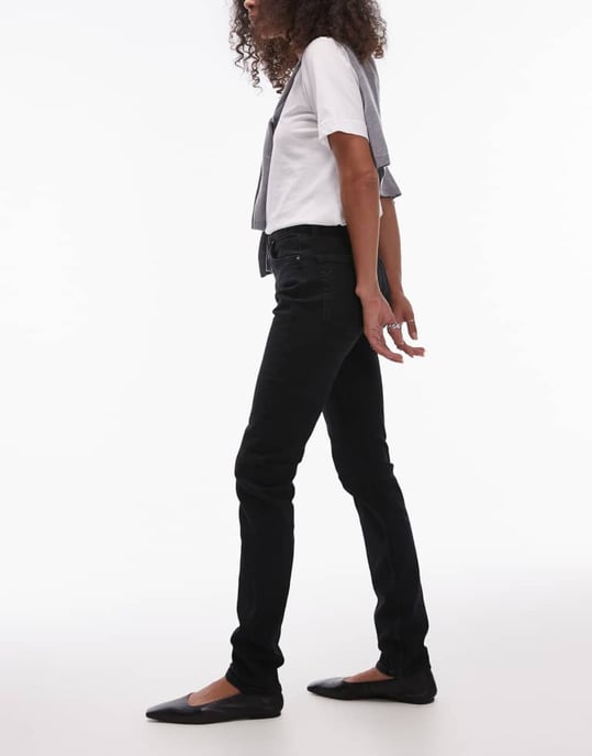 ARKET Azalea high rise stretch skinny leg jeans in black - Image 3