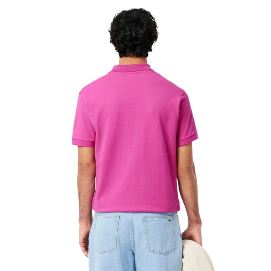Lacoste Mens L.12.12 Original Pique Classic Polo Shirt (Pink) - Image 2