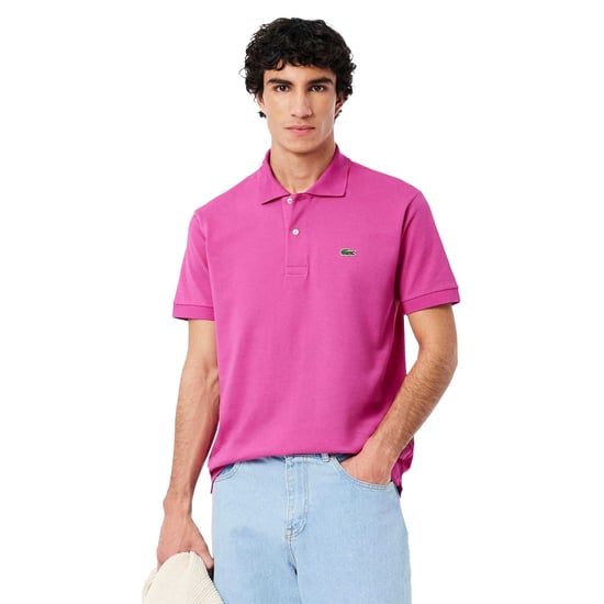 Lacoste Mens L.12.12 Original Pique Classic Polo Shirt (Pink) - Image 4