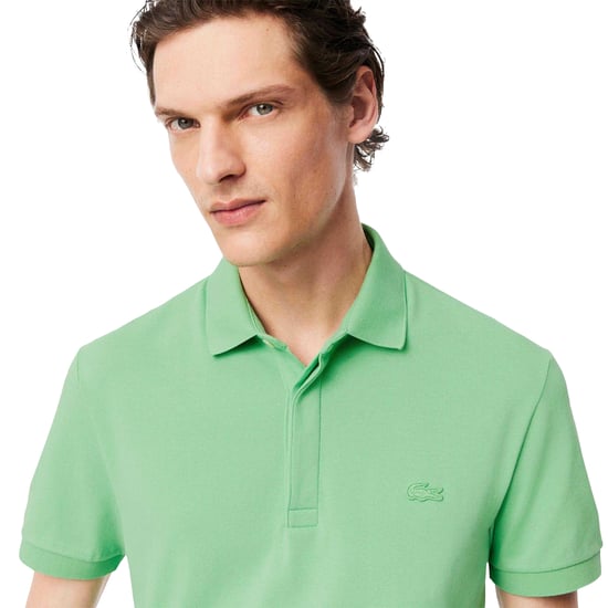 Lacoste Heren Pique Stretch Regular Poloshirt (Groen) - Image 3