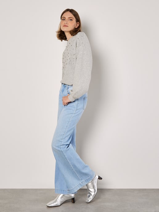 Apricot Gem Embellished Jumper - Image 3