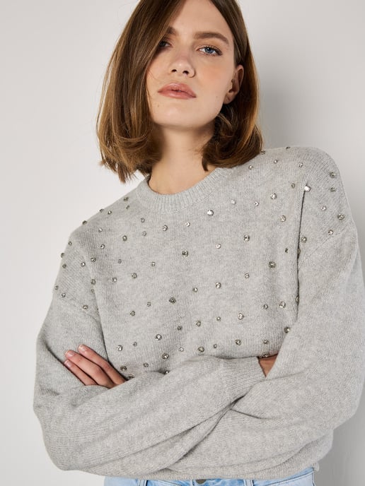 Apricot Gem Embellished Jumper - Image 4