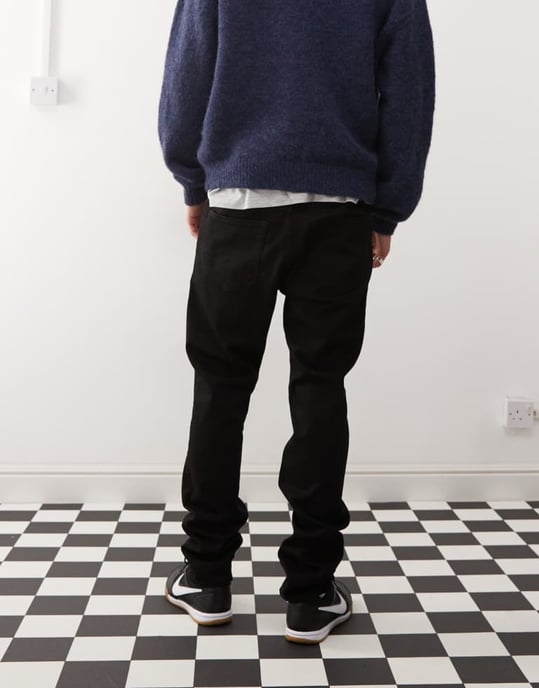 Weekday Sunday slim fit jeans in black - Image 3