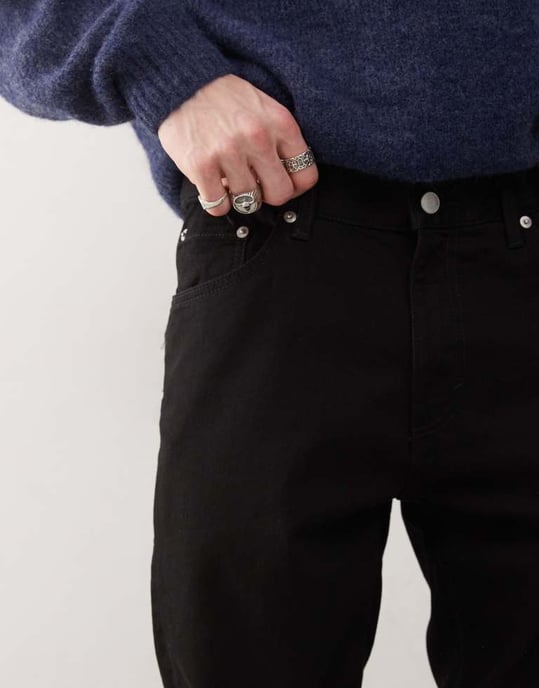 Weekday Sunday slim fit jeans in black - Image 4