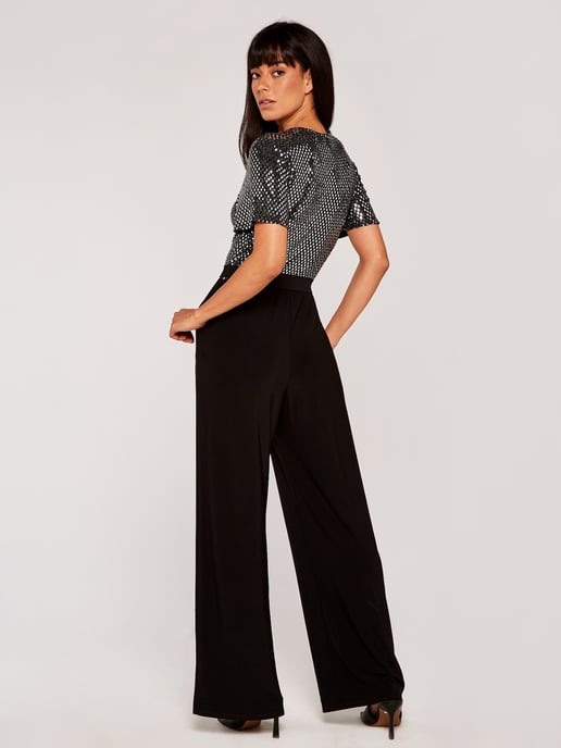 Apricot Diamond Sequin Jumpsuit - Image 2