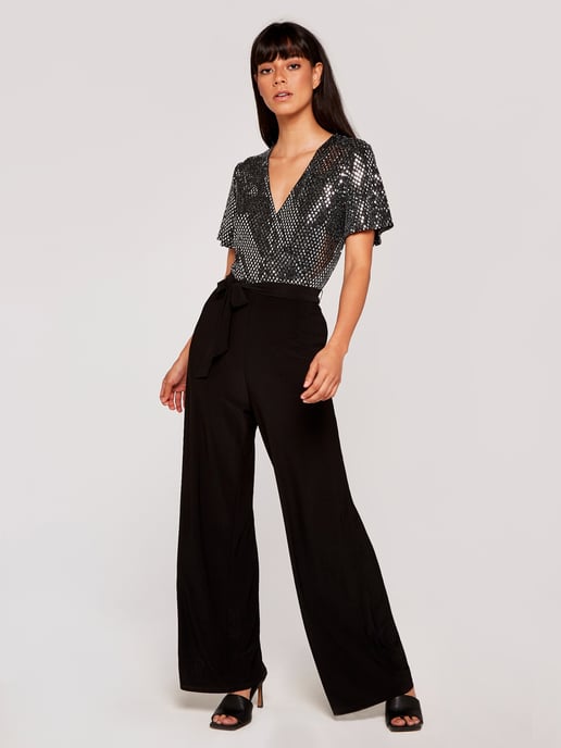 Apricot Diamond Sequin Jumpsuit - Image 3