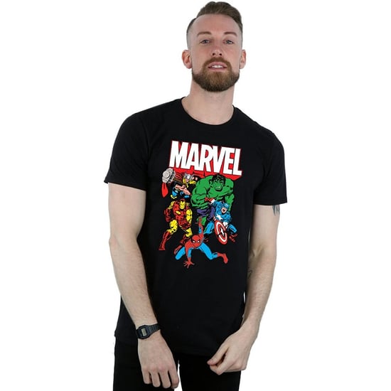 Marvel Heren Hero Group Katoenen T-Shirt (Zwart) - Image 1