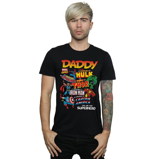 Marvel Heren Onze Vader Superheld T-Shirt (Zwart) - Image 3