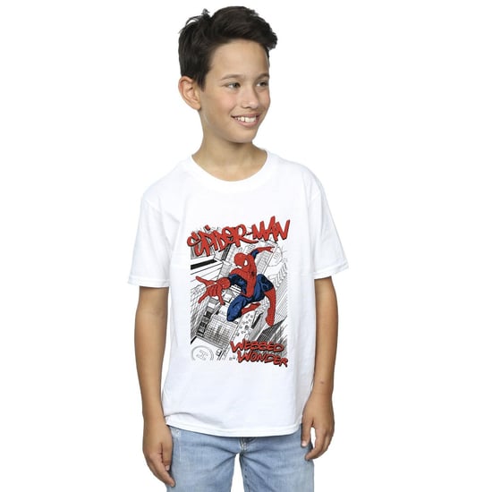 Marvel Jongens Spider-Man Sketch City T-Shirt (Wit) - Image 2