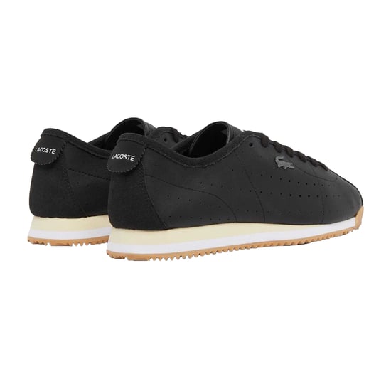 Lacoste Mens Club Leather Low Trainers (Black) - Image 2