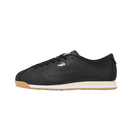 Lacoste Mens Club Leather Low Trainers (Black) - Image 3