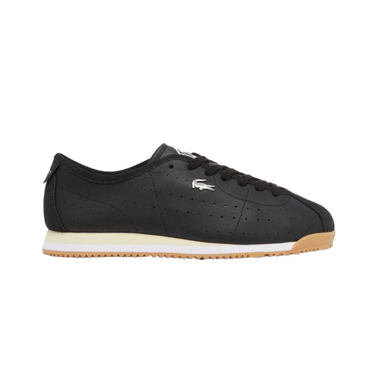Lacoste Mens Club Leather Low Trainers (Black) - Image 4