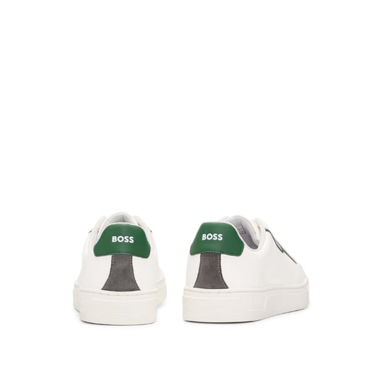 Boss Heren Rhys Suede Tennistrainers (Wit) - Image 3