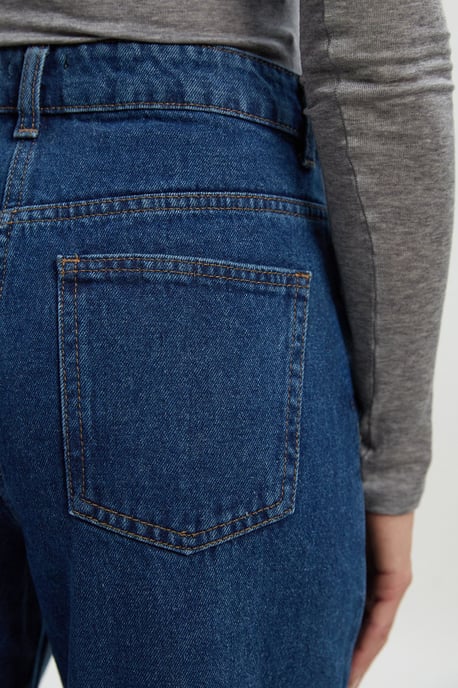 Denim High Waist Straight Leg Jean - Image 3