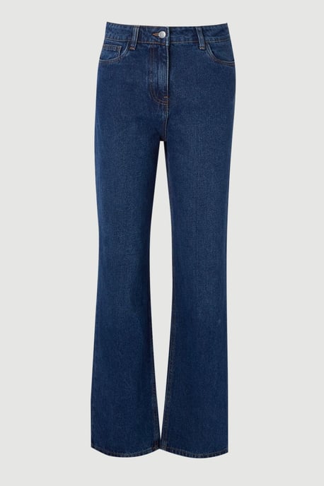 Denim High Waist Straight Leg Jean - Image 4