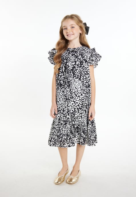 Faina Jurk meisjes (kinderen) zwart wit - Image 2
