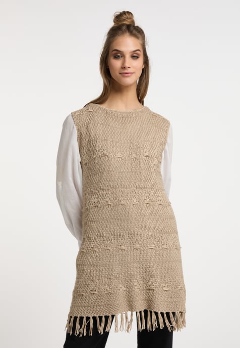 usha Gebreide jurk Dames beige - Image 3