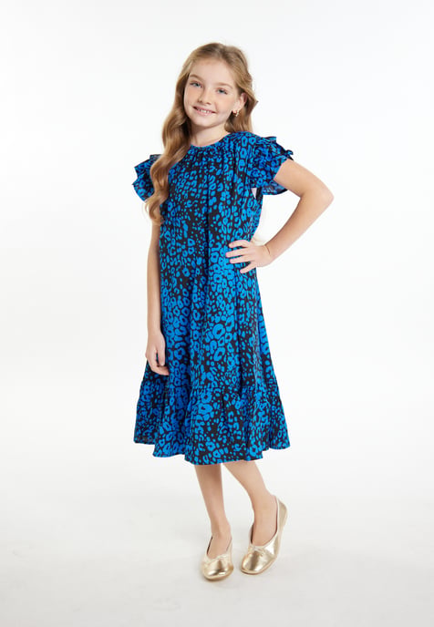 Faina Jurk meisjes (kinderen) Blauw Zwart - Image 3