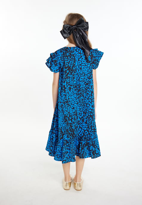 Faina Jurk meisjes (kinderen) Blauw Zwart - Image 4