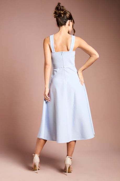 Bandage Cross Neck Midi Dress - Image 3