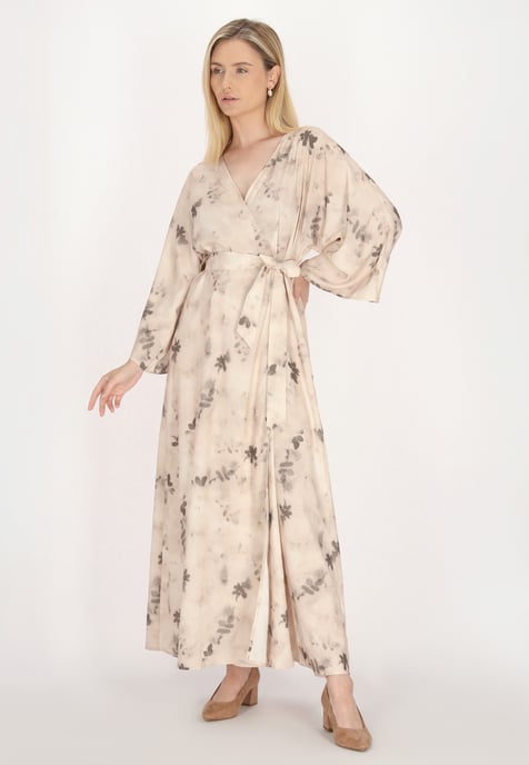 usha kimono jurk Dames Beige Veelkleurig - Image 3