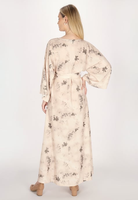 usha kimono jurk Dames Beige Veelkleurig - Image 4