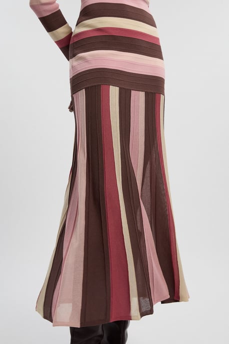 Stripe Long Sleeve Knitted Maxi Dress - Image 3