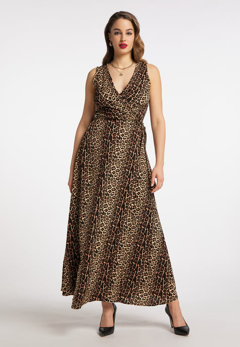 Faina Maxi-jurk met luipaardprint nelice Dames beige leo - Image 2