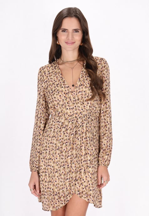 Faina jurk vrouwen beige veelkleurig - Image 3