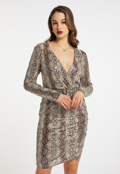 Faina Avondjurk met pailletten naemi Dames beige - Image 3