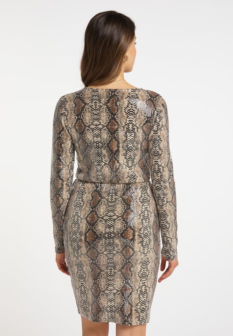 Faina Avondjurk met pailletten naemi Dames beige - Image 4