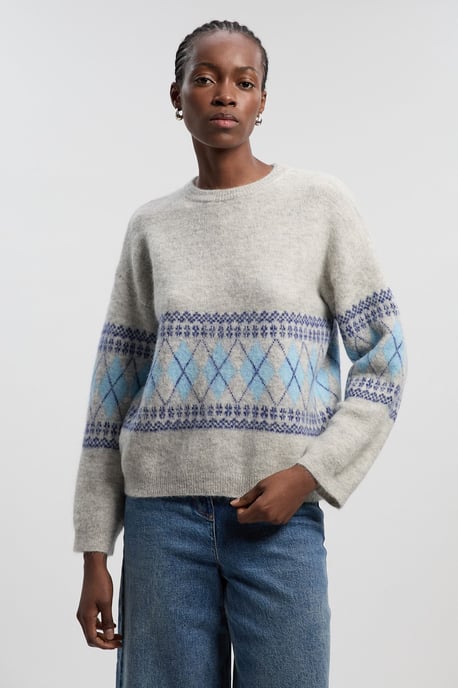 Premium Alpaca Wool Blend Fairisle Knitted Jumper - Image 1