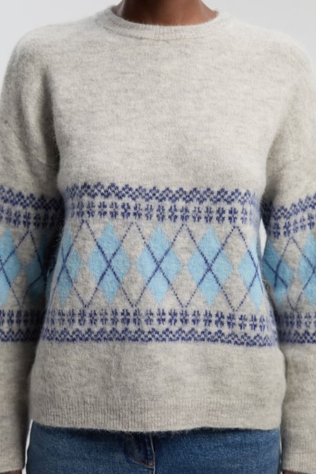 Premium Alpaca Wool Blend Fairisle Knitted Jumper - Image 3