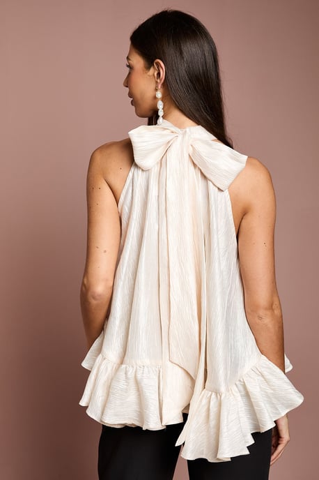 Sleeveless Dip Back Hem Top - Image 3