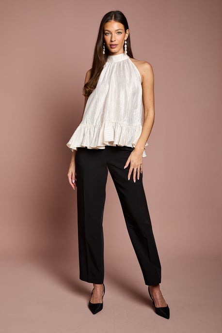 Sleeveless Dip Back Hem Top - Image 4