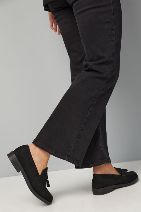 Good For The Sole: Wide Fit Paula Faux Suede Tassel Loafers - Image 2