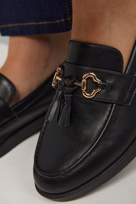 Wide Fit Petunia Faux Leather Tassel Loafers - Image 4