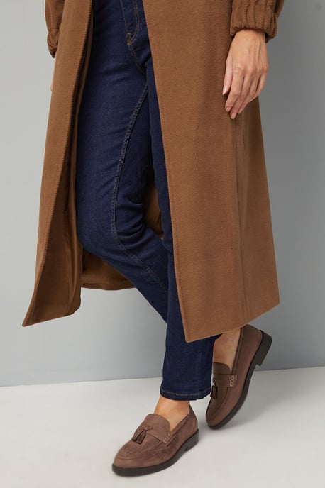 Good For The Sole: Wide Fit Paula Faux Suede Tassel Loafers - Image 2