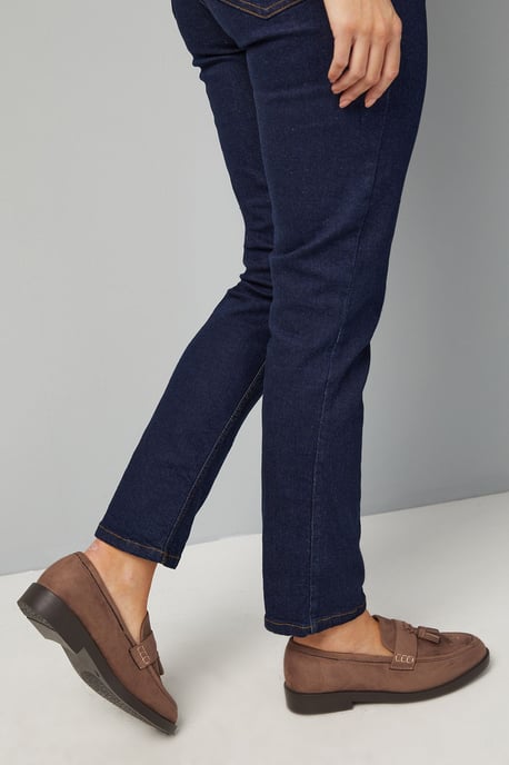 Good For The Sole: Wide Fit Paula Faux Suede Tassel Loafers - Image 3
