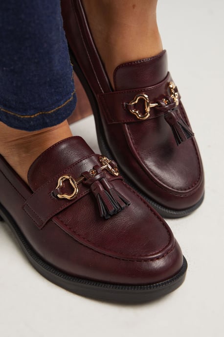 Wide Fit Petunia Faux Leather Tassel Loafers - Image 4
