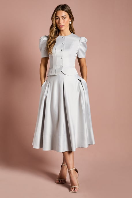Short Sleeve Button Through Fitted Jacket - Image 2