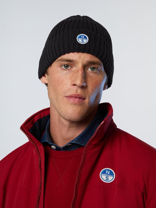 North Sails Beanie Ribbed Knit with Fleece Lining - Image 1