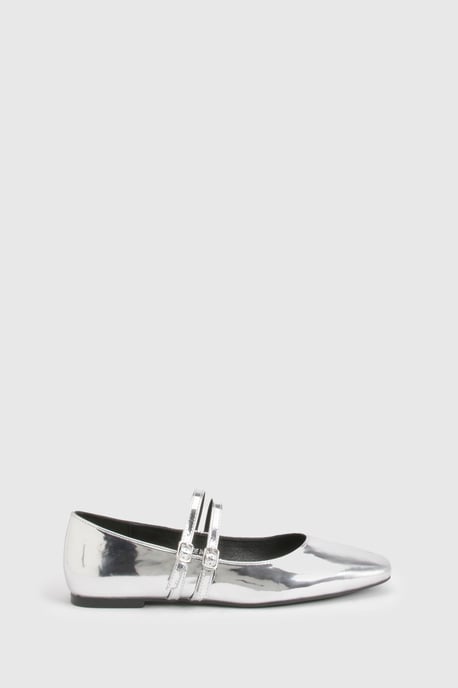 Wide Fit Double Strap Mary Jane Ballet Flats - Image 3