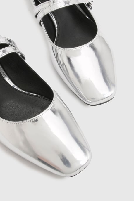 Wide Fit Double Strap Mary Jane Ballet Flats - Image 5
