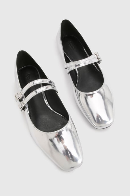 Wide Fit Double Strap Mary Jane Ballet Flats - Image 6