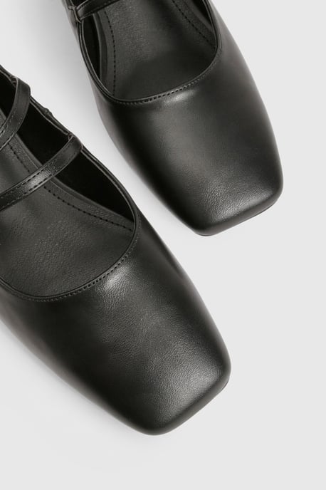 Square Toe Triple Strap Mary Jane Shoes - Image 5