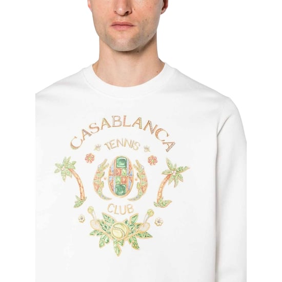 Casablanca Joyaux D' Afrique Tennisclub Bedrukt Wit Sweatshirt - Image 5