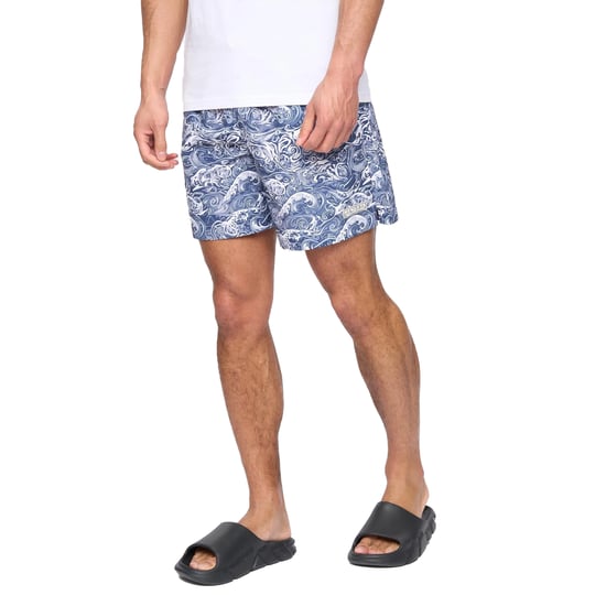 Henleys Mens Wave Polyester Regular Summer Swim Shorts (Navy) - Image 3