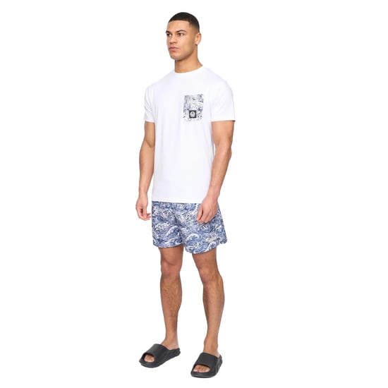 Henleys Mens Wave Polyester Regular Summer Swim Shorts (Navy) - Image 4