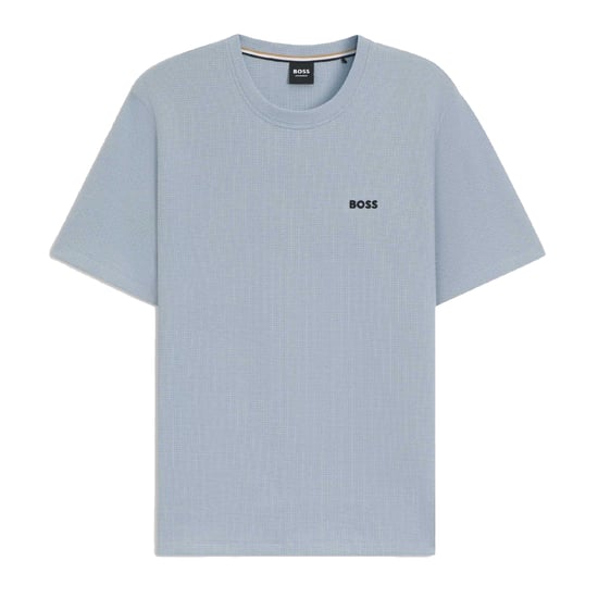 Boss Heren Wafel gebreide pyjamatop (Blauw) - Image 1
